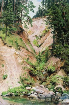 Montagne œuvres - falaise 1893 paysage classique Ivan Ivanovitch ruisseau